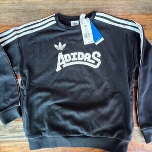 Nwt adidas kids medium crewneck sweatshirt black & white